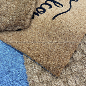 Alfombras de bienvenida de fibra de coco natural de forma personalizada con PVC antipolvo y de larga duración de fábrica de Vietnam forma personalizable - Product Image 3