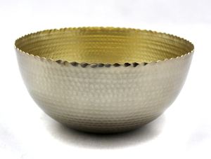 ชามสลัดโลหะทรงกลมทำจากอะลูมิเนียมสีดำสำหรับเสิร์ฟอาหารทำด้วยมือ - Product Image 5