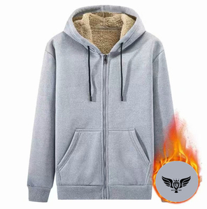 เสื้อมีฮู้ดแบบสวมหัวผ้าฝ้าย100% โลโก้ด้านหน้าไม่มีสายเสื้อฮู้ดสำหรับผู้ชายระบายอากาศได้ดีเป็นมิตรกับสิ่งแวดล้อม - Product Image 1