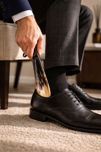 Chausse-pied en corne de buffle de qualité supérieure, fait main, naturel, durable, finition lisse, écologique, aide à la chaussure de luxe, design ergonomique, cadeau - Product Image 4