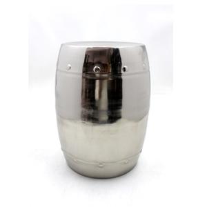 En gros En Vrac Fer Forme Ronde Tabouret En Métal Nickel Antique Enduit De Poudre Fini À La Main Personnalisé - Product Image 1