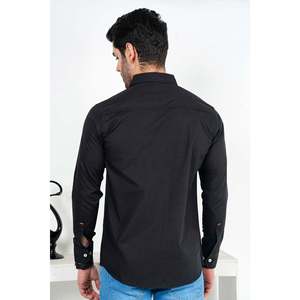 Chemise décontractée pour homme SHILOW avec logo personnalisé, anti-rides, 100% coton, boutonnée, tissu Oxford et popeline, rayée, manches longues - Product Image 4