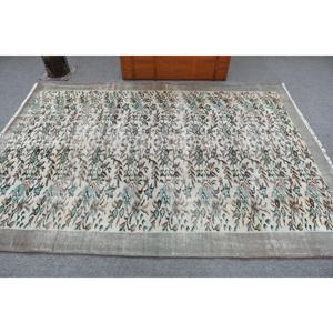 Tapis turc vintage 5,4x7,8 pieds, tapis persan gris - Product Image 2