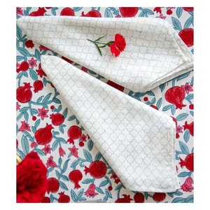 40x40cm Set 2 Customizable Plain Dyed Napkins 100% Cotton Fabric Material for Dinner Wedding Restaurant Decor - Product Image 2