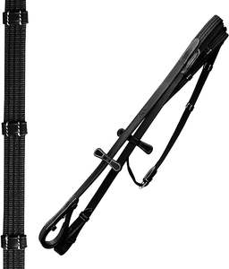 Bride anatomique en cuir véritable de qualité supérieure, confortable, équipement d'équitation Western Equestre - Product Image 6