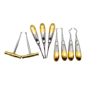 ชุดลิฟต์ทำฟันแบบฟันเลื่อยสแตนเลสสีทองสีดำ - Product Image 1