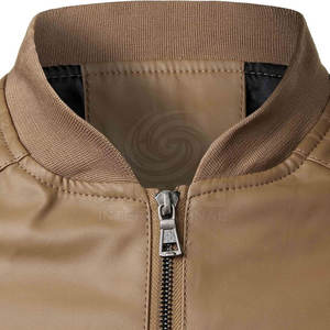 Veste en cuir pour homme tendance, col montant, respirante, prix de gros bon marché, meilleure qualité, fabriquée au Pakistan - Product Image 3