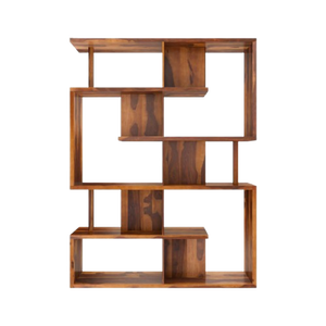 Étagère à livres moderne en bois massif réglable, fabriquée à la main, pour le salon et l'école - Product Image 2