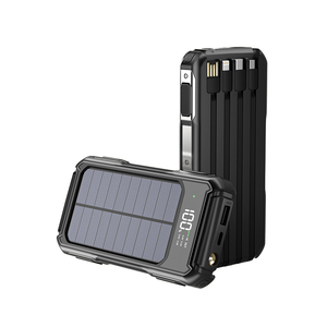 Nuevo Banco de Energía Solar Portátil de 20000 mAh - Cables Integrados, Carga Inalámbrica, Carga Rápida a Prueba de Agua <span class=keywords><strong>para</strong></span> Viajes al Aire Libre - Product Image 1