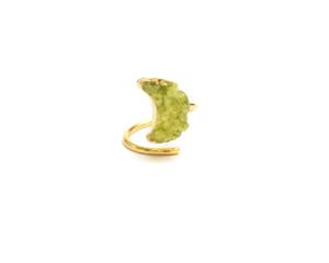 Bague ajustable plaquée or multi-druzy naturelle, cadeau de Noël, cadeau de Nouvel An pour mari, cadeau pour mère - Product Image 4