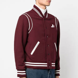 2025 Nueva Moda barata hombres Lettermen chaqueta cuello alto logotipo frontal ecológico secado rápido transpirable de alta calidad - Product Image 2