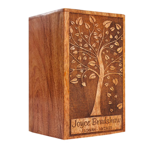 Personalized Wooden Urn <b>Box</b> for Human Ashes Cremation Urn Custom Engraved <b>Memorial</b> Urn for Adults & Pets - Product Image 6