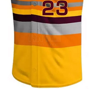 Nouvelle arrivée vêtements de sport 100% polyester tissu uniforme de baseball meilleur prix uniforme de baseball - Product Image 5