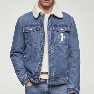 Nuevo Top 2025 RIVIAN ATLANTIC Hombres 100% Algodón Alta calidad Stand Collar Invierno Denim Chándal Color personalizado Servicio OEM/ODM - Product Image 3