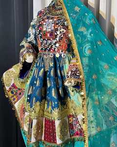 Robe afghane faite à la main de bonne qualité, dernière robe longue à manches longues brodée pour femmes, pour la culture afghane - Vente en gros toutes saisons - Product Image 6