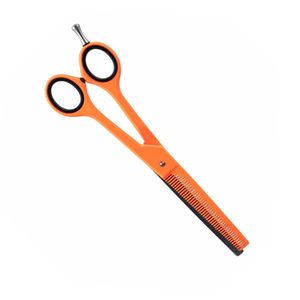 Tijeras de adelgazamiento de cabello de acero alemán Tijeras de corte inteligente Tijeras de adelgazamiento de acero al carbono de color naranja - Product Image 3