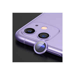 MRSA CL-07 Purple Metal Ring Tempered Glass Camera Lens Protector for iPhone 12 Mobile Lenses Protection - Product Image 1