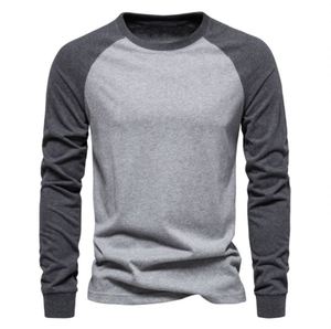 Nouveauté, fournisseur de t-shirts avec logo personnalisé, streetwear, t-shirt uni, 180 GSM, 100% coton, manches longues, pour hommes - Product Image 5