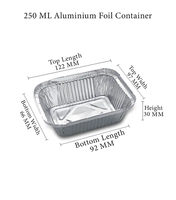 Contenedores rectangulares de papel de aluminio, perfectos para llevar comida y almacenar.