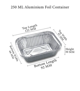 Contenants rectangulaires en aluminium, parfaits pour les plats à emporter et le stockage - Product Image 2