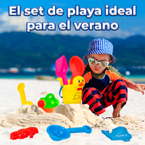 Juego de Playa de 8 Piezas con Cubo en Forma de Pato de Plástico, Juguete de Verano para Niños al Aire Libre, Incluye Cubo de Pato para Jugar en la Playa - Product Image 5