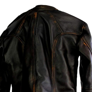 Chaquetas de cuero genuino personalizadas para hombre, abrigo de motociclista estilo motocicleta, prendas de vestir exteriores de moda para ropa informal - Product Image 5