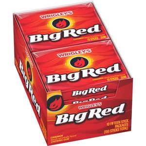 BIG RED WRIGLEY'S <b>Cinnamon</b> Chewing <b>Gum</b> Bulk Pack, 15 Stick (Pack of 10) - Product Image 2