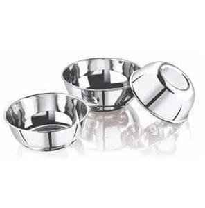 Ensemble de 2 bols de service en acier inoxydable pur de qualité supérieure à un prix très bas - Product Image 1