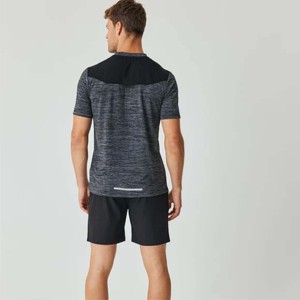 Camiseta de gimnasio de manga Cuarta parte para hombre premium: absorbe la humedad, de secado rápido e ideal para fitness, entrenamiento y Deportes - Product Image 3