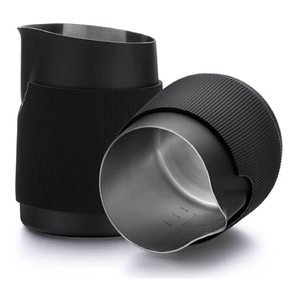 เหยือกใส่กาแฟทำจากสเตนเลสอเนกประสงค์สีดำสำหรับทำฟองนมสำหรับบาริสต้าศิลปะลาเต้ - Product Image 4