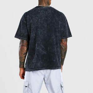 เสื้อยืด acidwash ของผู้ชายเครื่องแต่งกายลำลองทันสมัยน้ำหนักเบาทันสมัยผ้าฝ้าย100% ทนทานใส่สบาย - Product Image 2