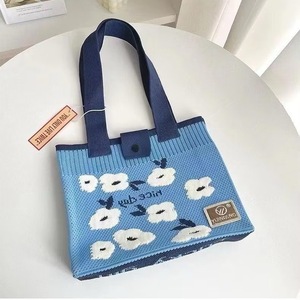 กระเป๋าถือ2ใบถักลายดอกไม้สไตล์เกาหลีผลิตภัณฑ์เสื้อผ้าประจำภูมิภาค - Product Image 1