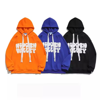 Sweats à capuche d'hiver personnalisés, vente en gros, nouveauté 2026, sweats à capuche pour hommes imprimés en relief, sweats à capuche en coton personnalisés avec impression 3D en relief de qualité supérieure