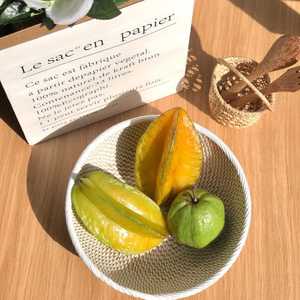 Boho Salon Élégant Whitewash Tissé À La Main Rotin Bol De Fruits Plateaux Décoratifs pour Élégant Décor À La Maison - Product Image 3