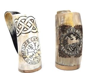 Premium Quality 600ml Buffalo Horn Natural Glass <b>Mug</b> Hot Selling <b>Travel</b> Coffee Cup with <b>Lid</b> for Christmas Gifts Best Seller - Product Image 2