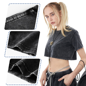 เสื้อยืดสตรีทแวร์วินเทจแฟชั่นใหม่ปี 2026 คอกลม แขนสั้น ระบายอากาศได้ดี เป็นมิตรกับสิ่งแวดล้อม ไซส์พลัส ลายมัดย้อมเรียบง่ายสำหรับฤดูร้อน - Product Image 6