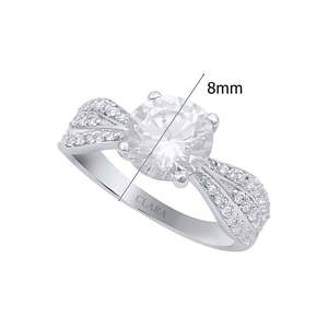 Anillos de Plata de Ley 925 de Primera Calidad para Mujer, Chapados en Rodio con Circonita, para Compromiso, Anillo de Joyería para Hombre - Product Image 2