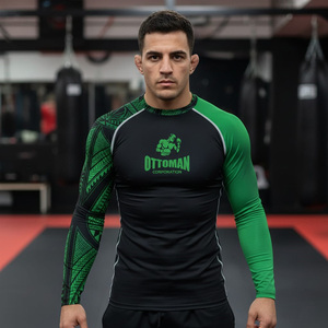 Camiseta de Manga Larga con Protección UV, Diseño Personalizado con su Propio Logotipo, Impresión por Transferencia de Calor, Spandex/Nailon de Secado Rápido, Nueva Llegada, MMA para Adultos - Product Image 2