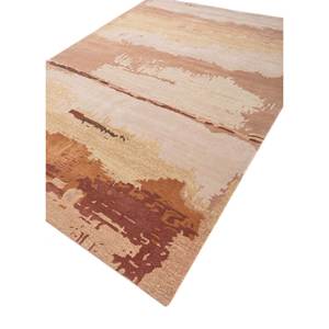 พรมขนสัตว์และวิสโคสทอมือลายเรขาคณิตสีแดงและสีส้มสำหรับใช้ในบ้าน-TNQ-4312 - Product Image 2