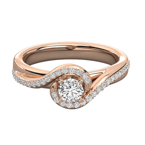 Bague pour femme en or 14 carats avec diamant solitaire cultivé en laboratoire - Product Image 2