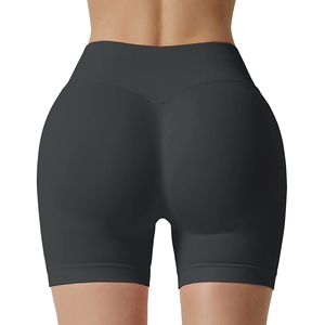 Ropa deportiva para mujer, pantalones cortos para ejercicio, pantalones cortos de gimnasio, mallas deportivas de cintura alta sin costuras, pantalones cortos de Yoga para mujer - Product Image 3