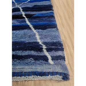Tapis en laine noué à la main Zuri Blue, motif géométrique, tapis rectangulaire pour couloir, décoration de salon, taille 9x12 pouces, modèle Pae-4587 - Product Image 4