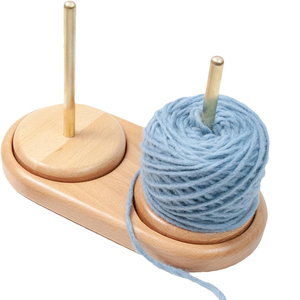 Exportador indio ofrece precio al por mayor para soporte de carrete decorativo de madera con cordel para tejer a mano - Product Image 6