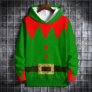 2024 Navidad 3D Santa Claus estampado sudaderas con capucha manga larga Casual Streetwear pulóveres para mujeres y hombres ropa de invierno femenina - Product Image 6