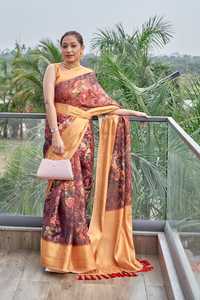 Beste Kwaliteit Festival Dragen Geweldige Kleur Indiase Kleding Collectie Organza <span class=keywords><strong>Saree</strong></span> Met Goud Zari Werk Vrouwen Mode Exporteur - Product Image 5
