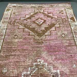 Tapis turc Herki 2,5x11,3 pi (77x344 cm), tapis persan vintage rose - Product Image 4