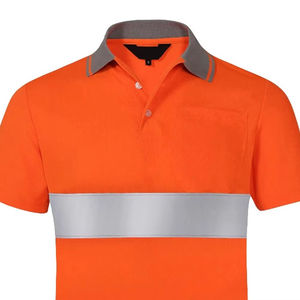 2025 Top Best Supplier Orange and Sliver <b>Men's</b> Casual Workwear Polo <b>Shirts</b> Quick Dry Breathable Safety polo <b>shirts</b> for Sale - Product Image 4