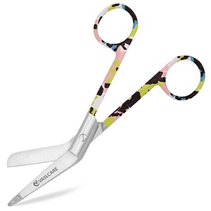 Tijeras de vendaje Vaslcare para vendaje médico, mango estampado de camuflaje, cuchillas afiladas de punta roma, acero inoxidable para tijeras de vendaje - Product Image 1