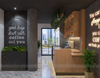 Comptoir de bar moderne en bois, bureau d'accueil pour café, poste de caisse minimaliste, station de travail pour bar à eau, boulangerie, salon de thé