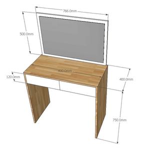Modern Design SFBTD012 Rubberwood Dressing <b>Table</b> with <b>Mirror</b> for Goyard Bn Trang im G Cao Su Km Gng - Product Image 4